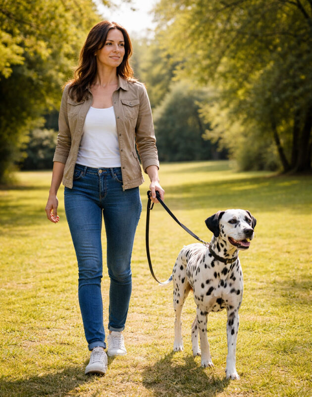 Hund mit Mensch entspannt